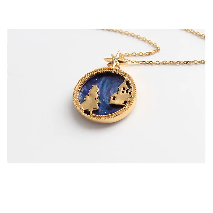 Alice in Wonderland Alice and Castle Necklace