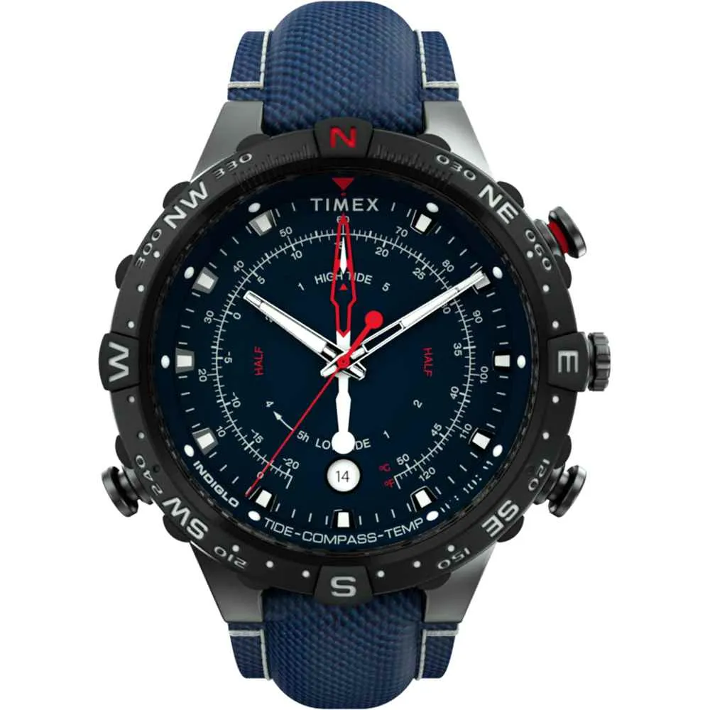 Allied 45mm Tide Temp Compass - Gunmetal & Blue