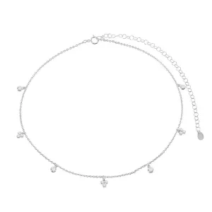Alternating Trio and Single Bezel Choker
