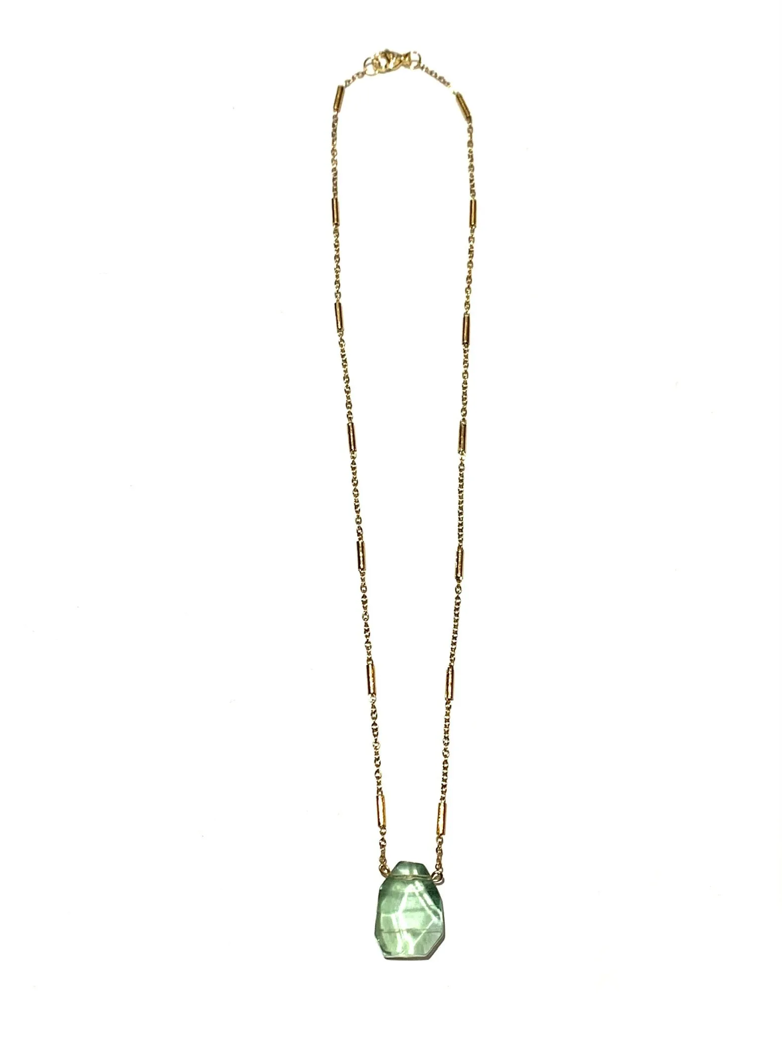 AMALGAMA ENTRE TRES- Rainbow Fluorite Crystal Necklace