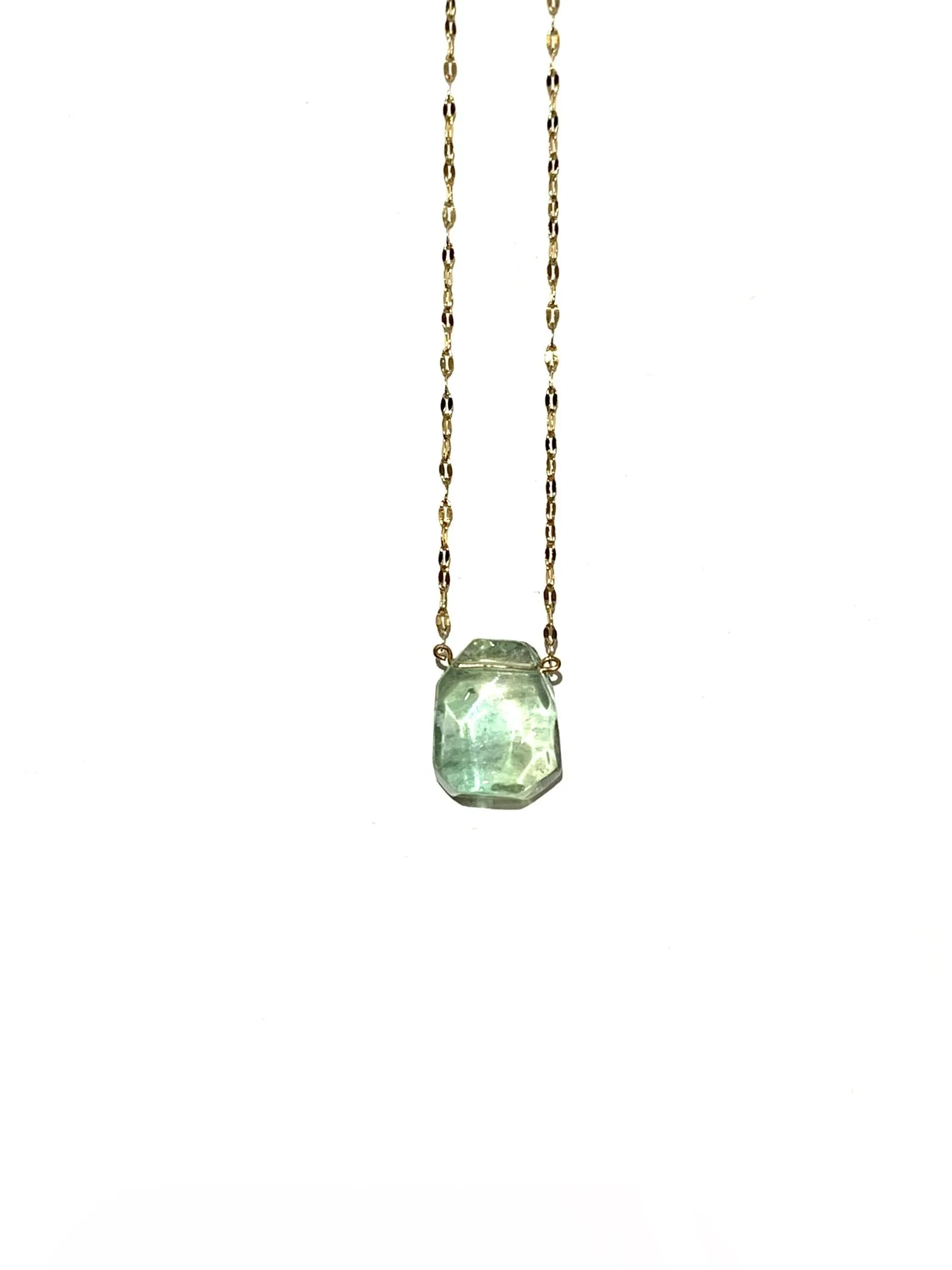 AMALGAMA ENTRE TRES- Rainbow Fluorite Crystal Necklace