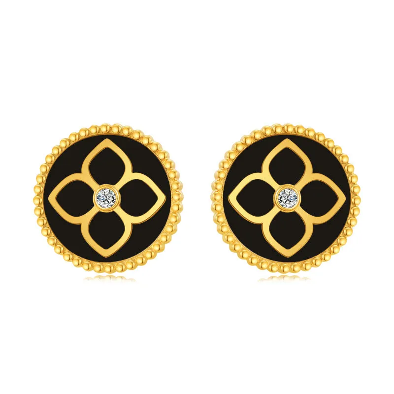 Ameera / Earrings Black Gold