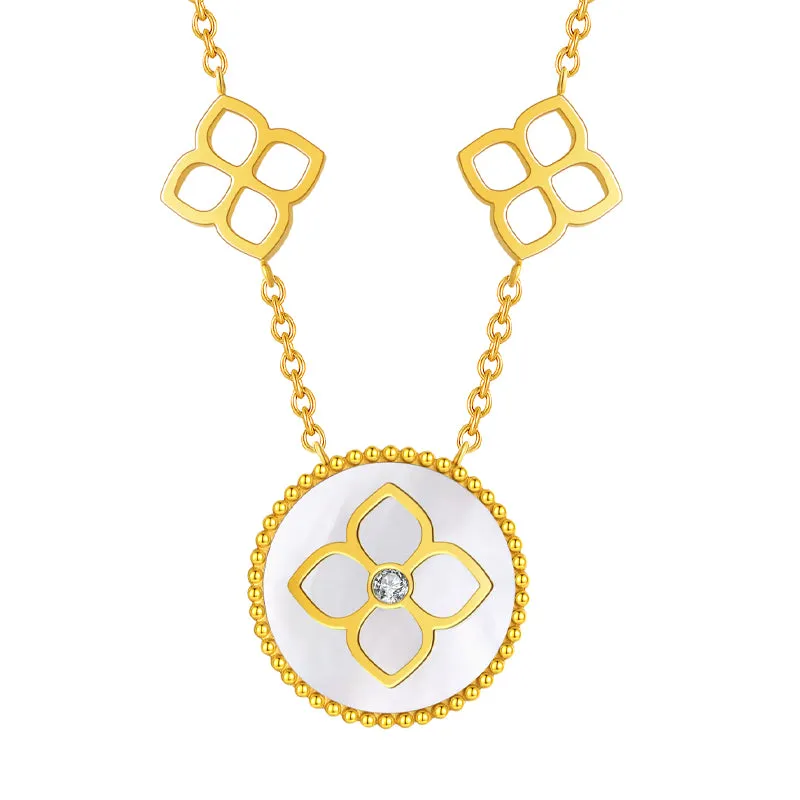 Ameera / Necklace Pearl Gold