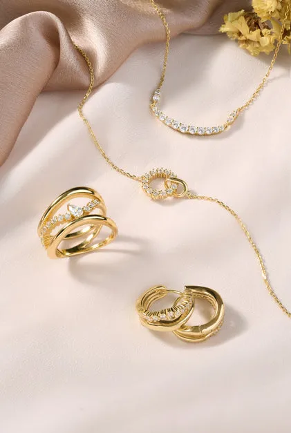 Ania Haie Interlinked Circles Pave Necklace