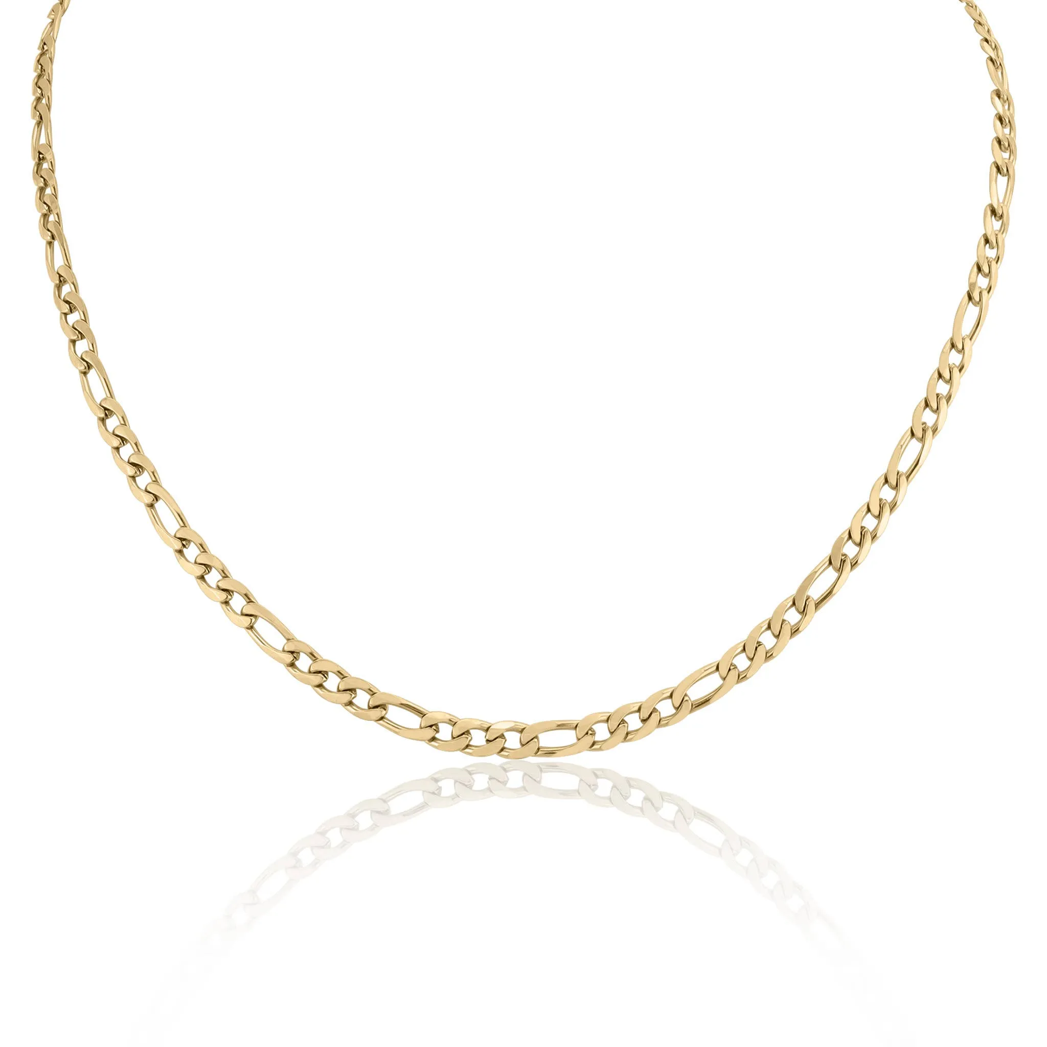 Avery 18k Gold PVD Figaro Chain Necklace
