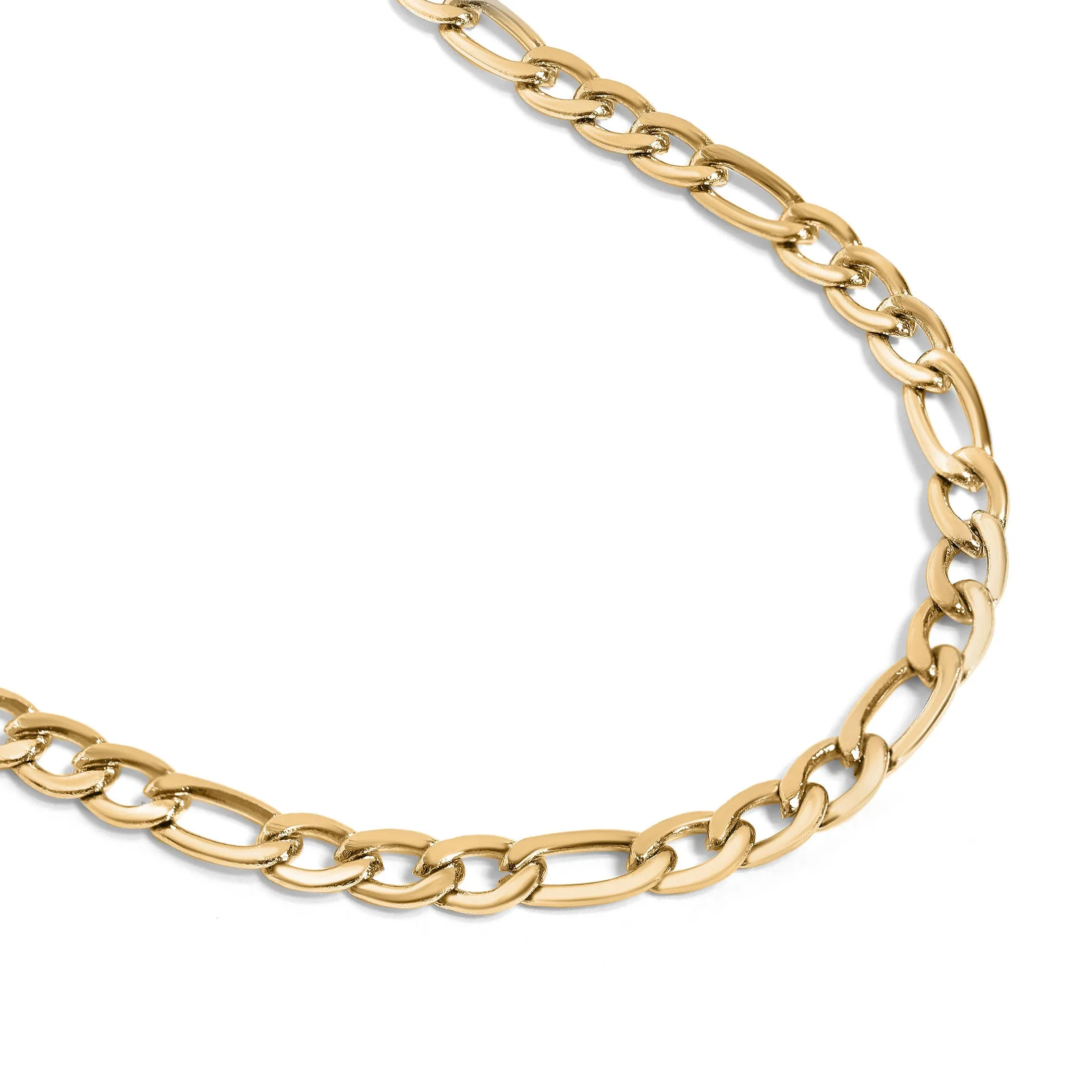Avery 18k Gold PVD Figaro Chain Necklace