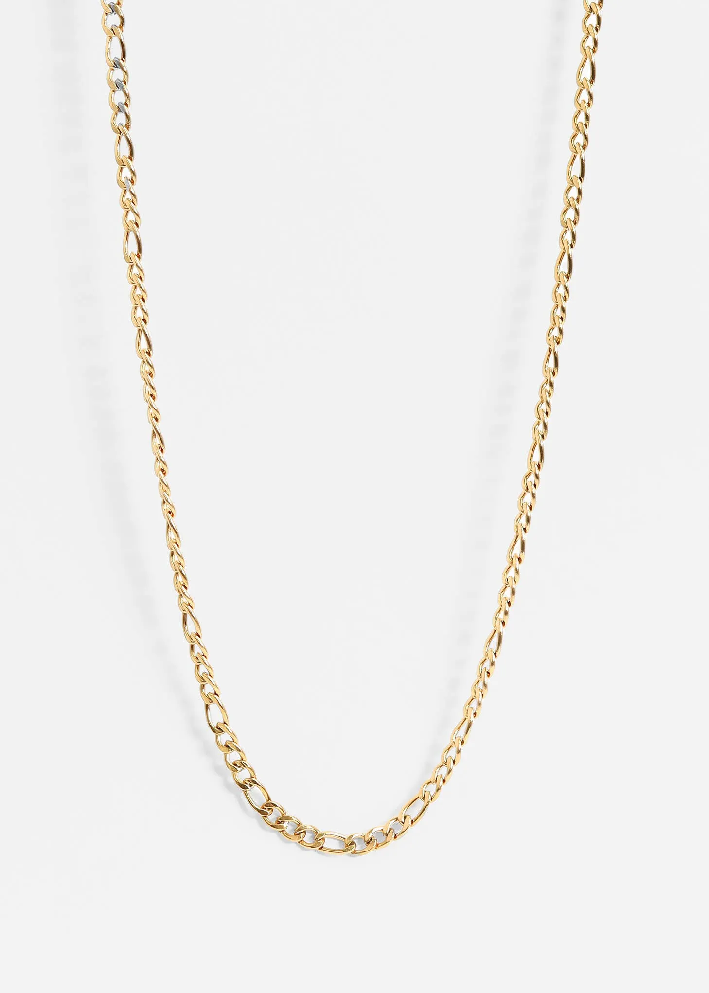 Avery 18k Gold PVD Figaro Chain Necklace