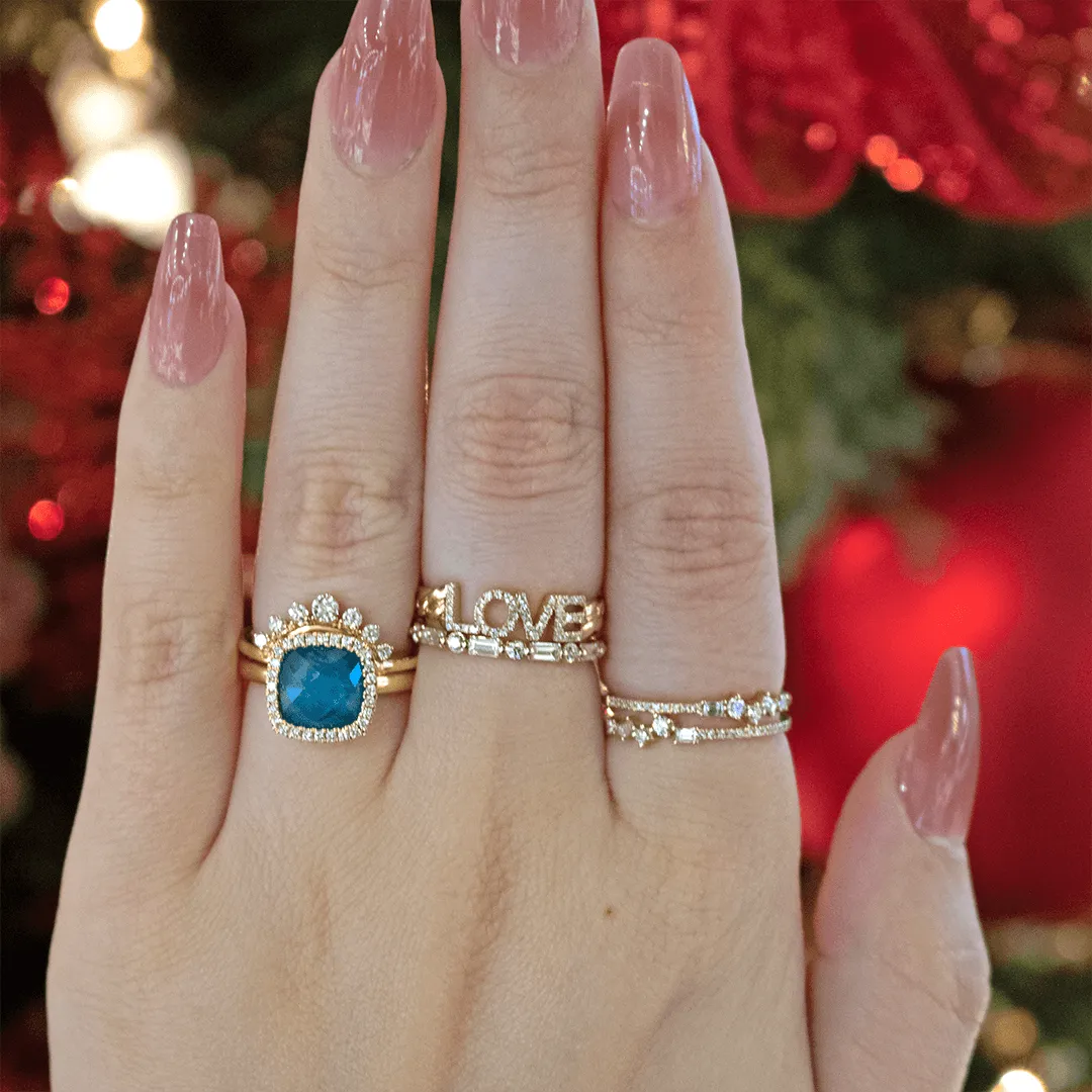 Baguette & Round Diamond Fashion Ring