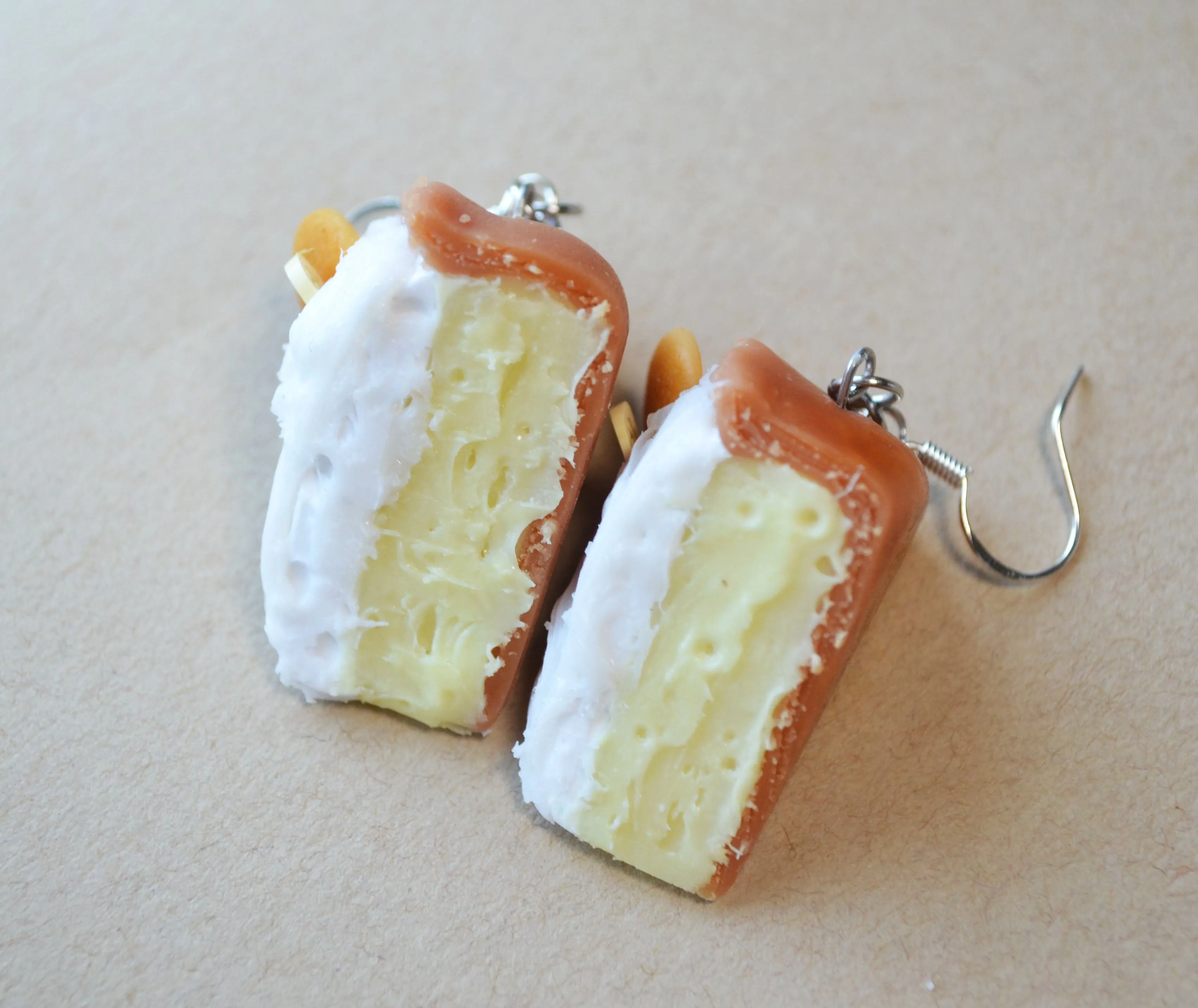 Banana Cream Pie Dangle Earrings