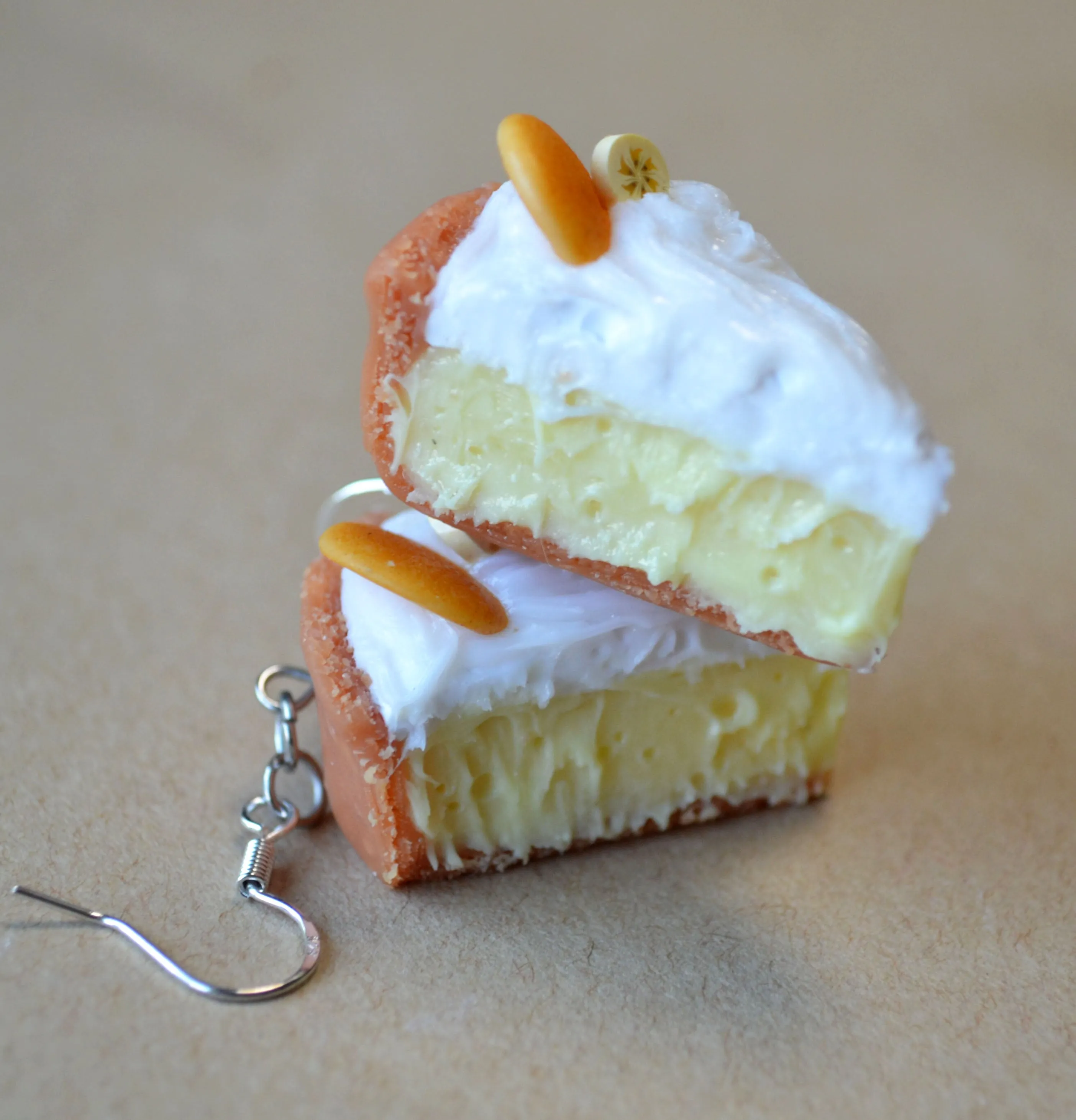 Banana Cream Pie Dangle Earrings