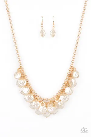 BEACHFRONT and Center Gold Paparazzi Necklace