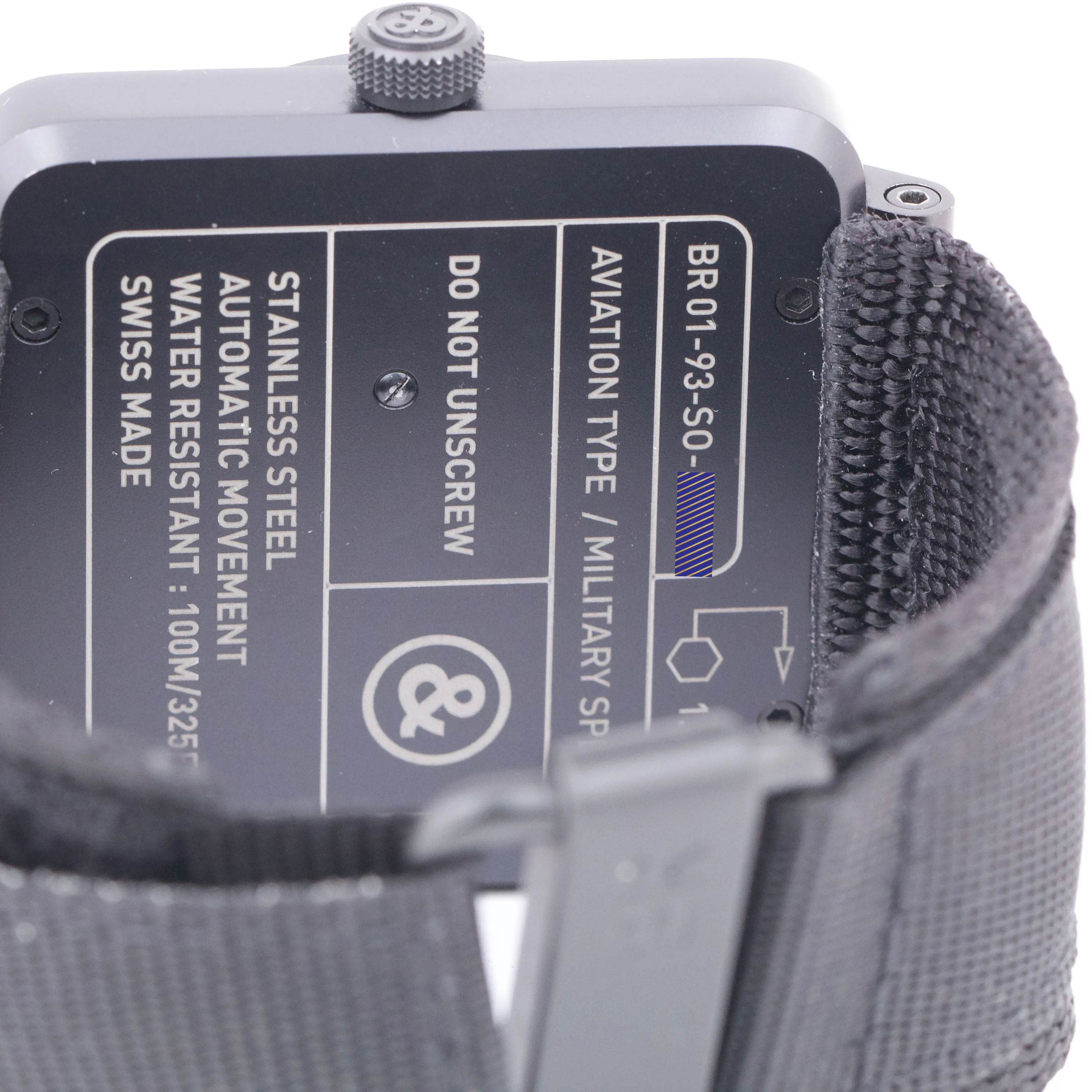 Bell & Ross GMT Matte Black PVD Stainless Steel 46mm Automatic Fabric BR01-93
