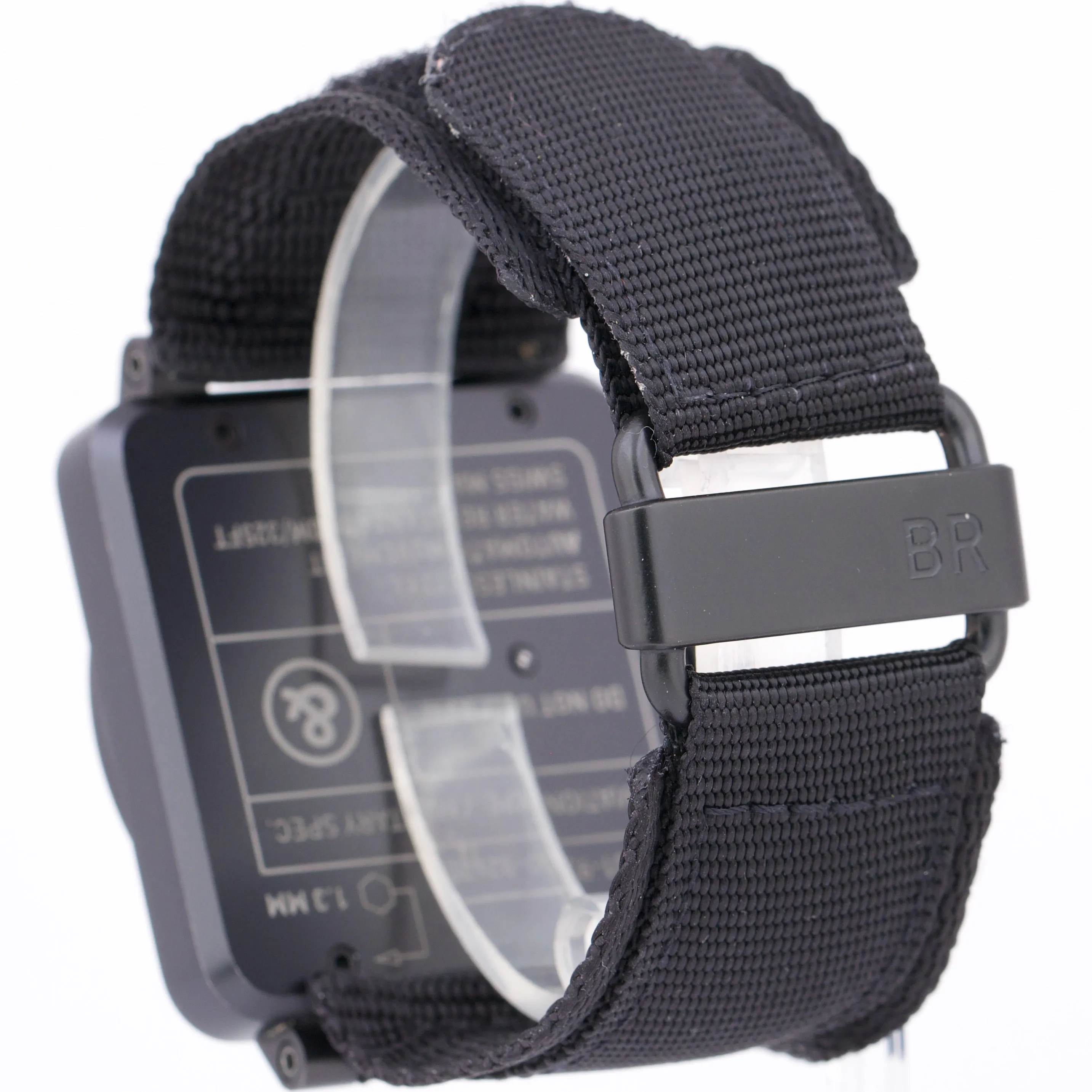 Bell & Ross GMT Matte Black PVD Stainless Steel 46mm Automatic Fabric BR01-93