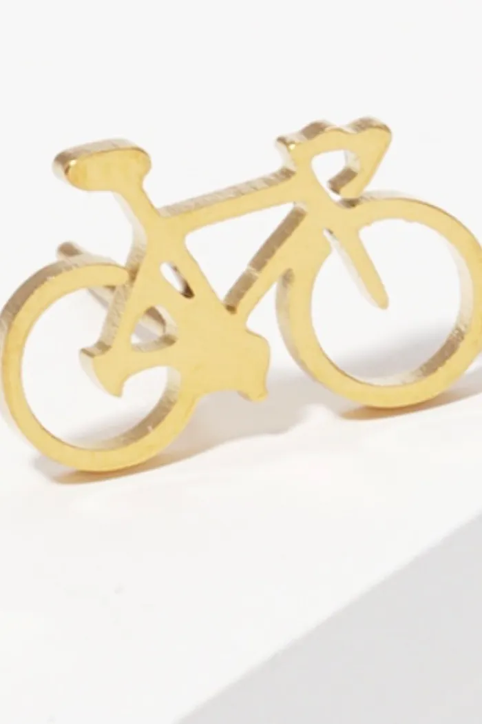 Bike stud earrings
