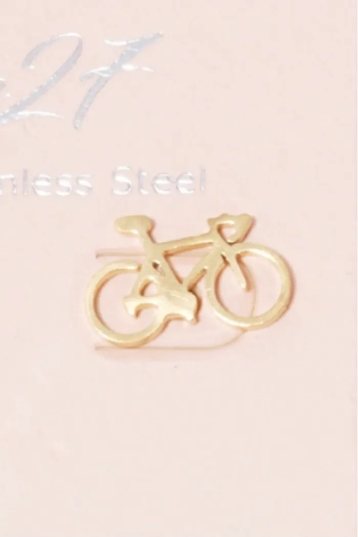 Bike stud earrings