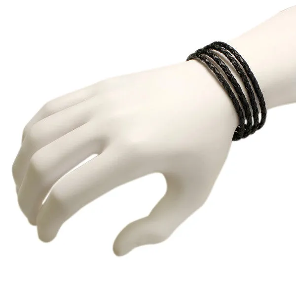 Black Braided Wristband