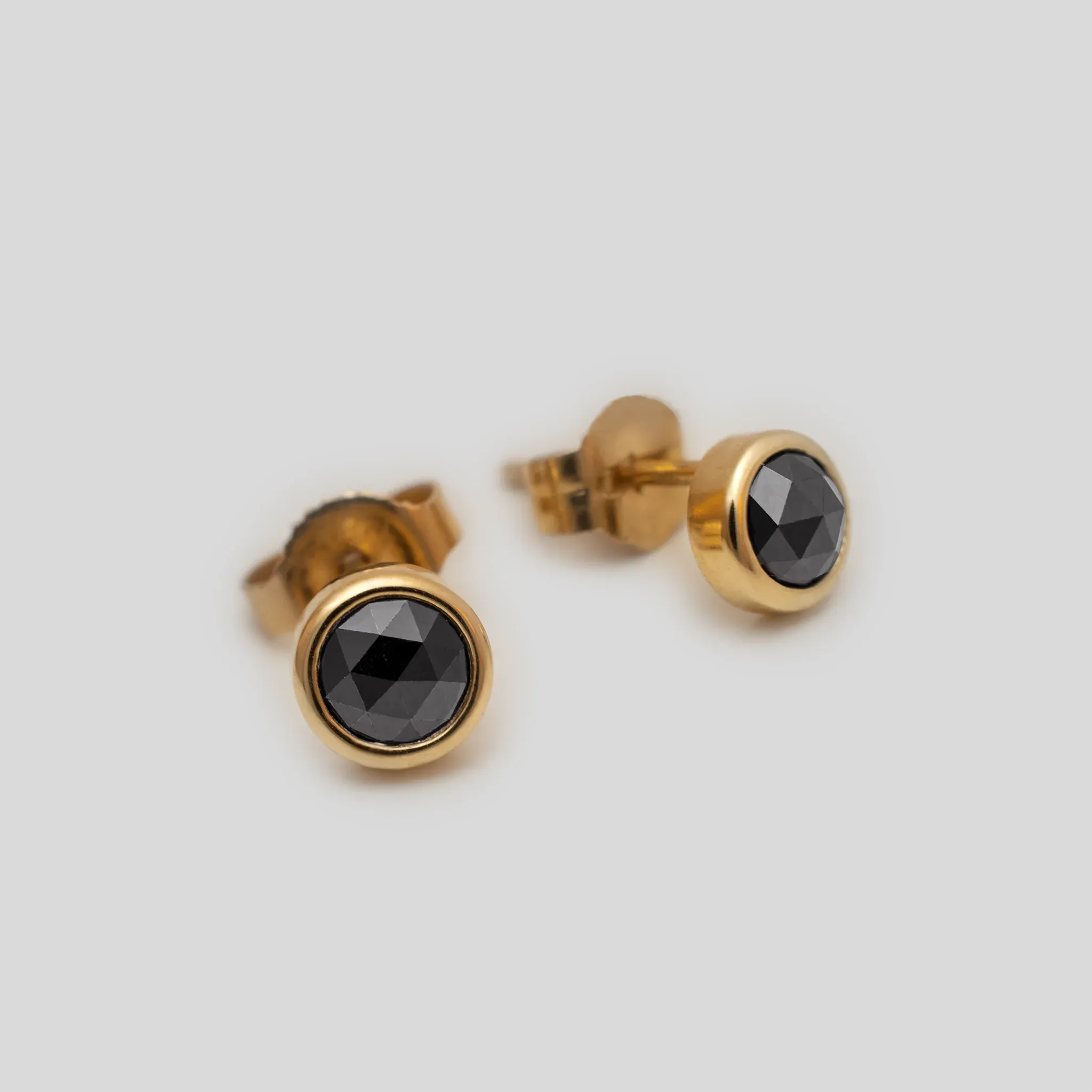 Black Diamond Stud Earrings