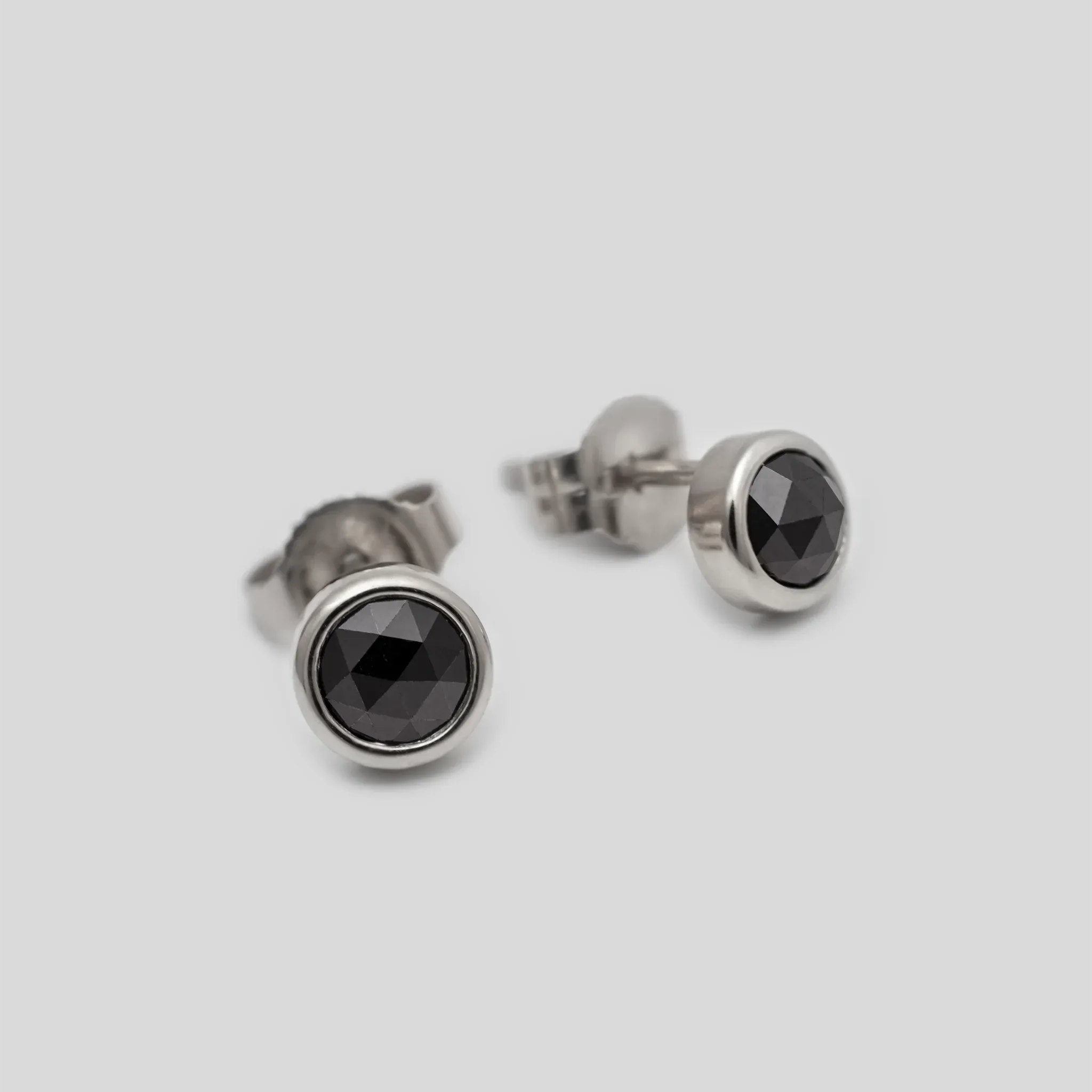 Black Diamond Stud Earrings