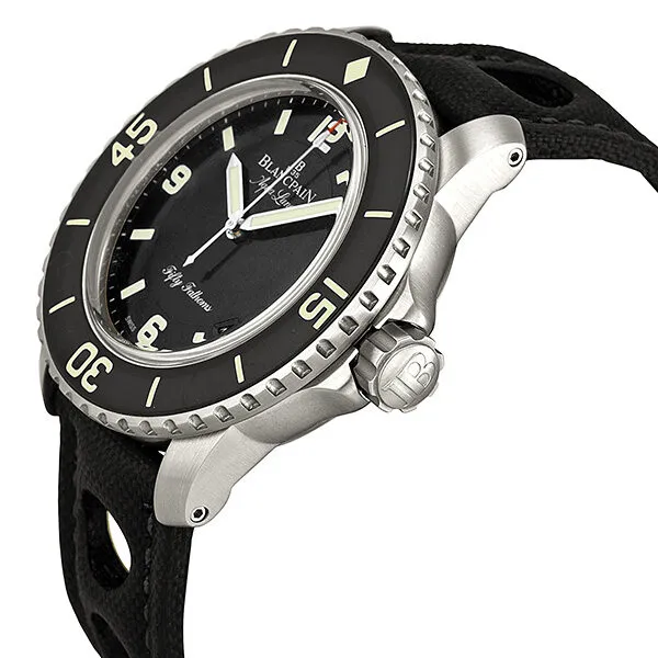 Blancpain Fifty Fathoms Automatic Black Dial Stainless Steel Men's Watch 5015C-1130-52B
