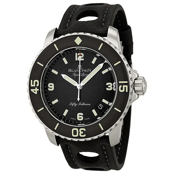 Blancpain Fifty Fathoms Automatic Black Dial Stainless Steel Men's Watch 5015C-1130-52B