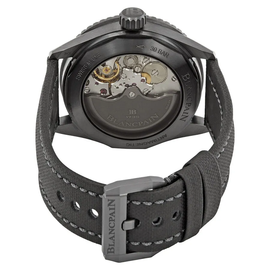 Blancpain Fifty Fathoms Bathyscaphe Automatic Black Dial Black Fabric Men's Watch 5000-0130-B52A