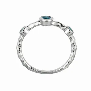 BLUE DIAMOND RING 14K GOLD (0.25 CTW)