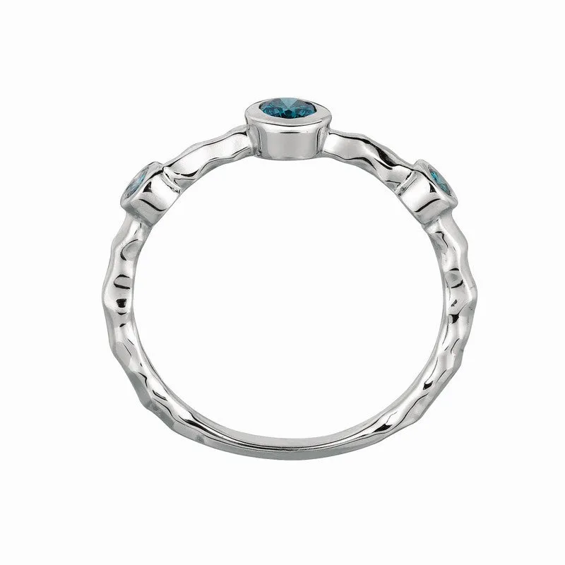 BLUE DIAMOND RING 14K GOLD (0.25 CTW)