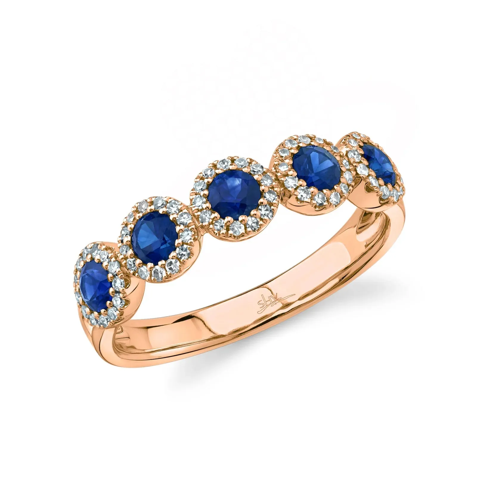 Blue Sapphire & Diamond Ring