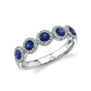 Blue Sapphire & Diamond Ring