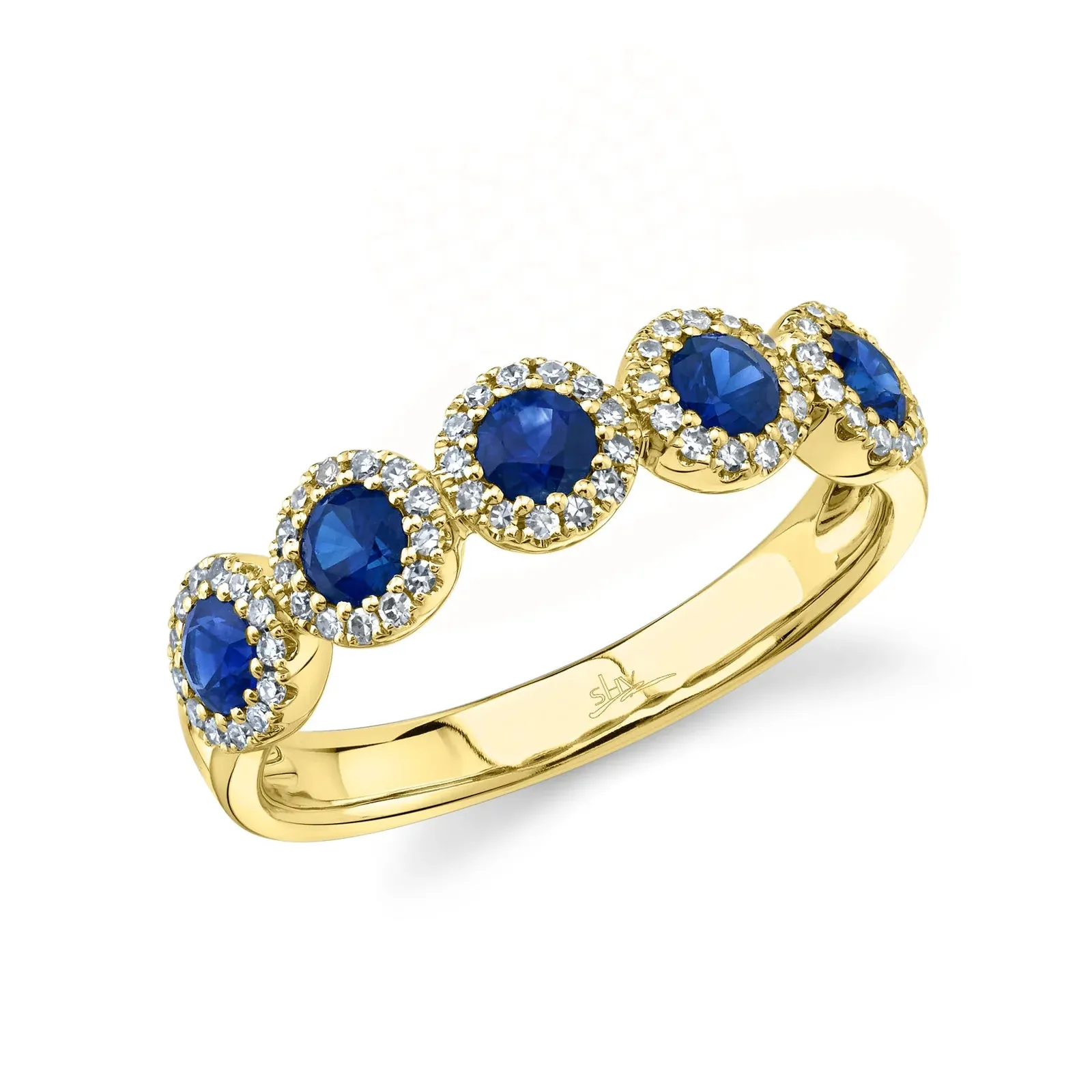 Blue Sapphire & Diamond Ring