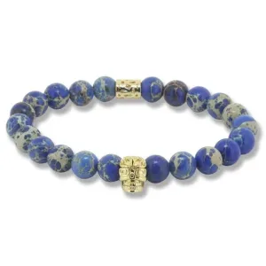 Blue Stone Skull Bracelet