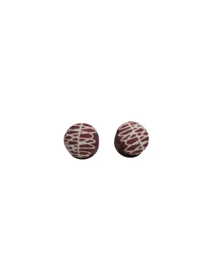 BOTÓN DE AZÚCAR - Small Studs - Burgundy and White