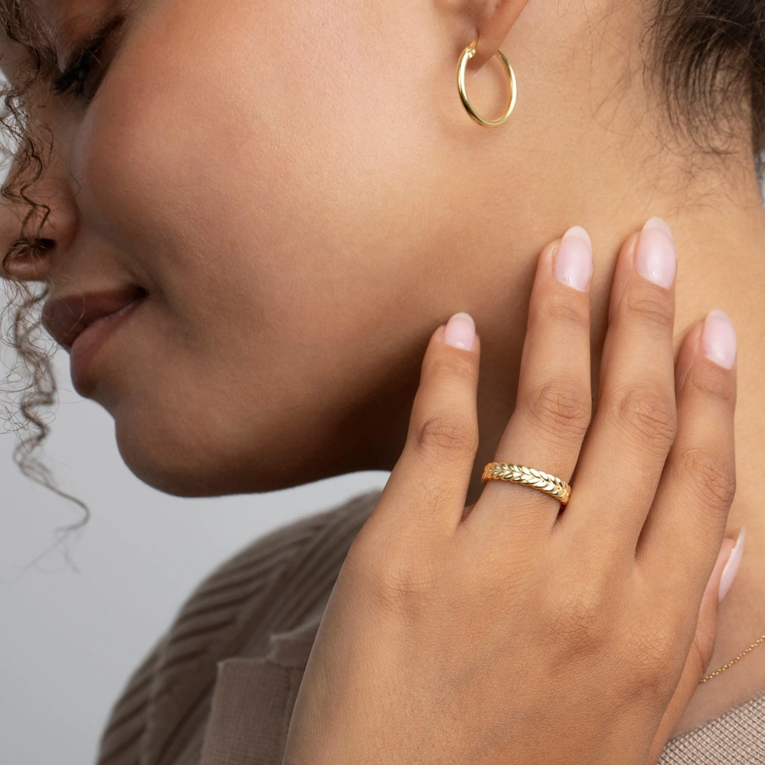 Braided Band Stackable Ring - 18K Gold Vermeil