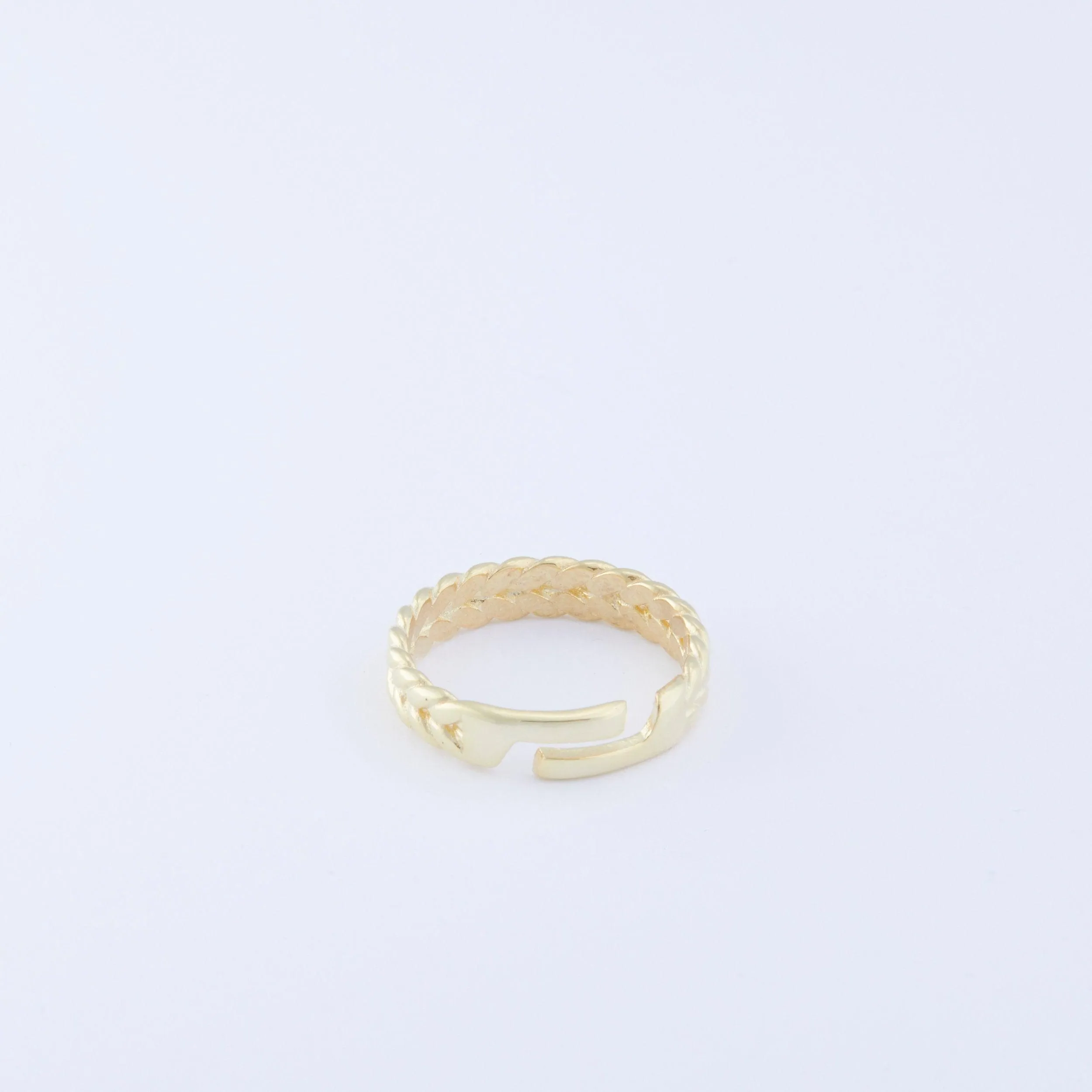 Braided Band Stackable Ring - 18K Gold Vermeil
