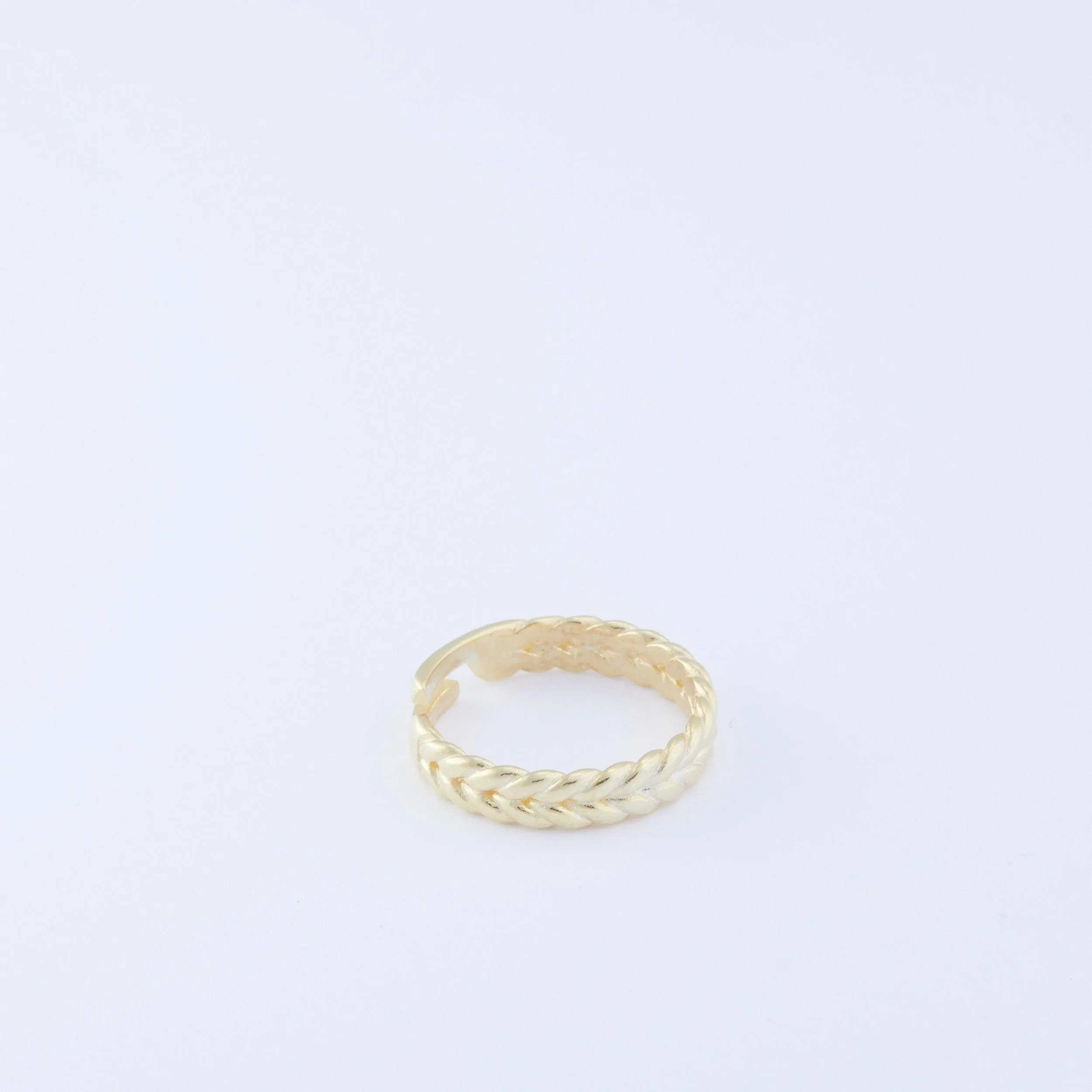 Braided Band Stackable Ring - 18K Gold Vermeil