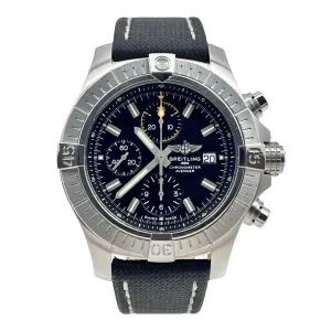 BREITLING Avenger chronograph 45mm A13317 Black Dial Automatic Men's Watch B&P