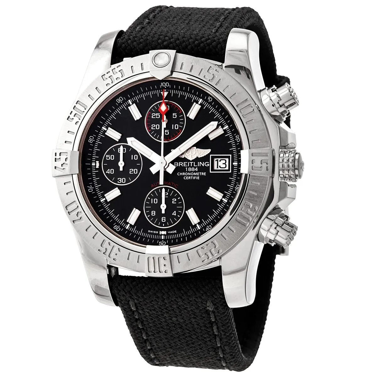 Breitling Avenger II Chronograph Automatic Volcano Black Dial Men's Watch A13381111B1W1