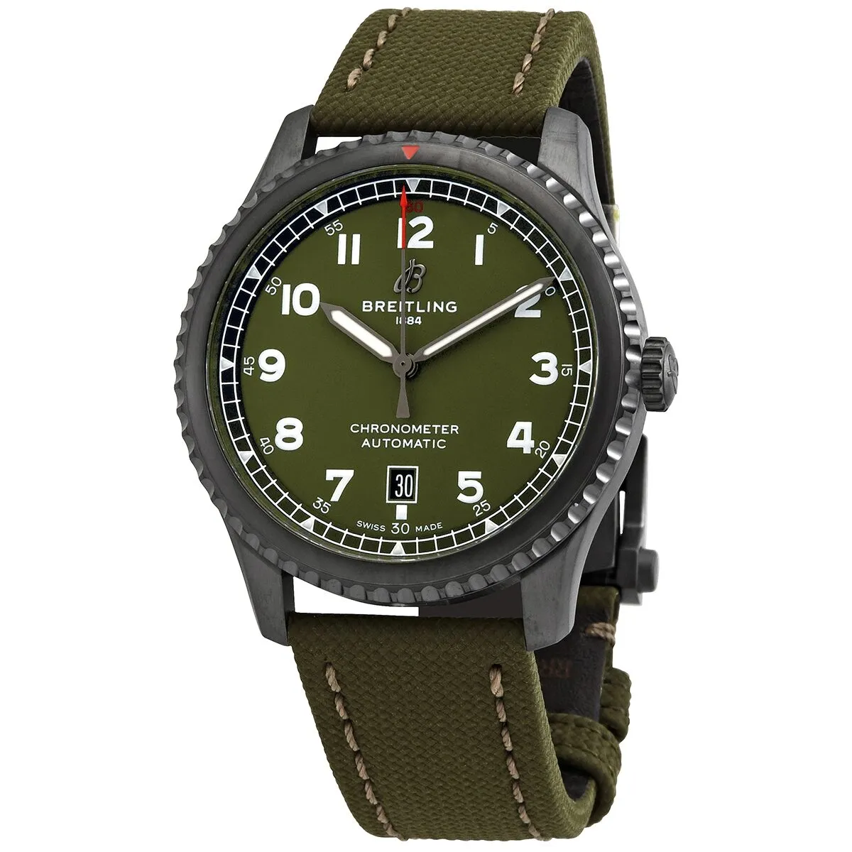 Breitling Aviator 8 Curtis Warhawk Automatic Chronometer Green Dial Men's Watch M173152A1L1X2
