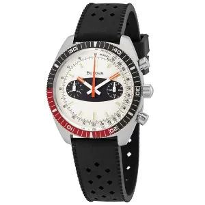 Bulova Archive Series Chronograph Quartz Off White Dial Men's Watch 98A252
