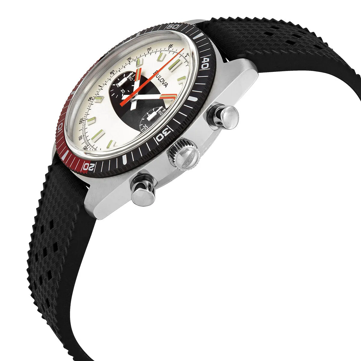 Bulova Archive Series Chronograph Quartz Off White Dial Men's Watch 98A252