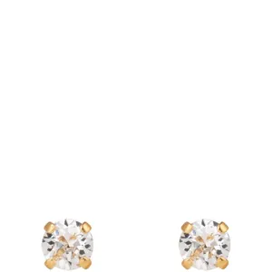 Caroline Svedbom Gold Mini Stud Earrings - Clear Crystal