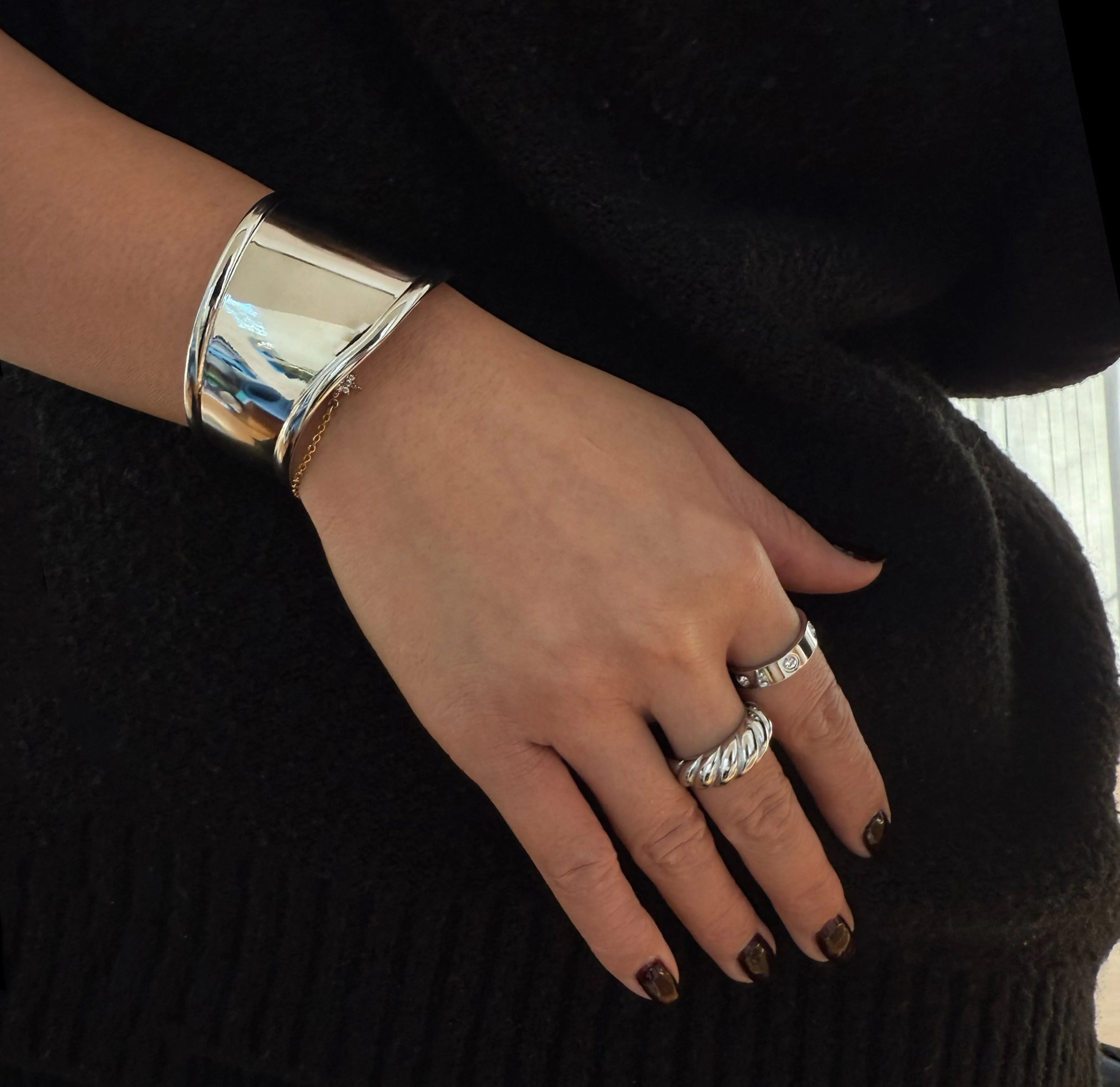 CARRIE SILVER PAVE STACKABLE RING