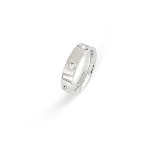 CARRIE SILVER PAVE STACKABLE RING
