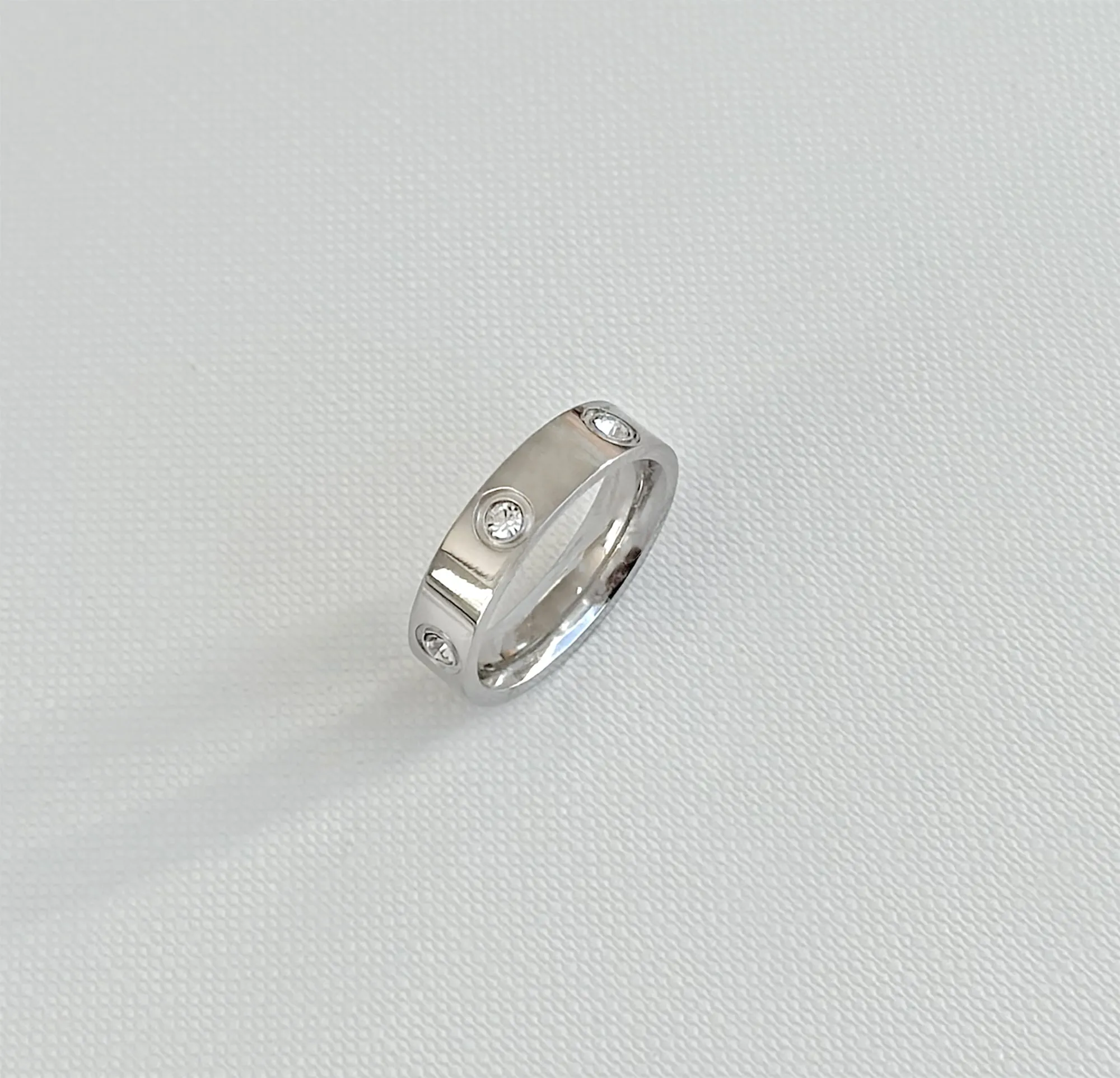 CARRIE SILVER PAVE STACKABLE RING