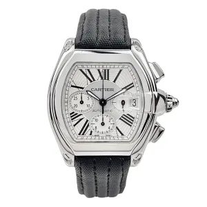 Cartier Roadster Chronograph Automatic 43mm Silver Dial 2618 Mens Watch