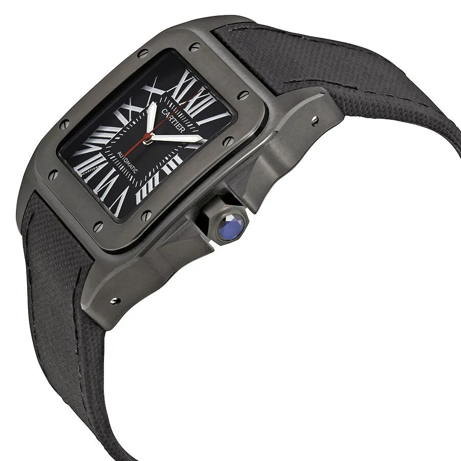 Cartier Santos Automatic Black Dial Men's Watch WSSA0006