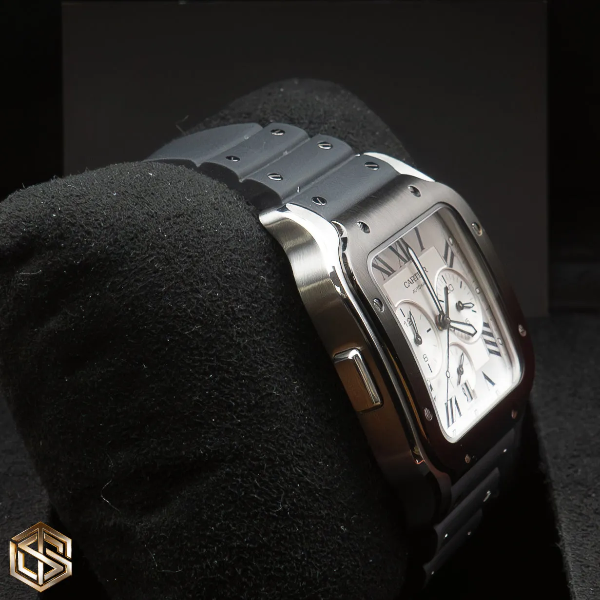 Cartier WSSA0017 Santos De Cartier Chronograph XL Silver Dial 2021 Watch