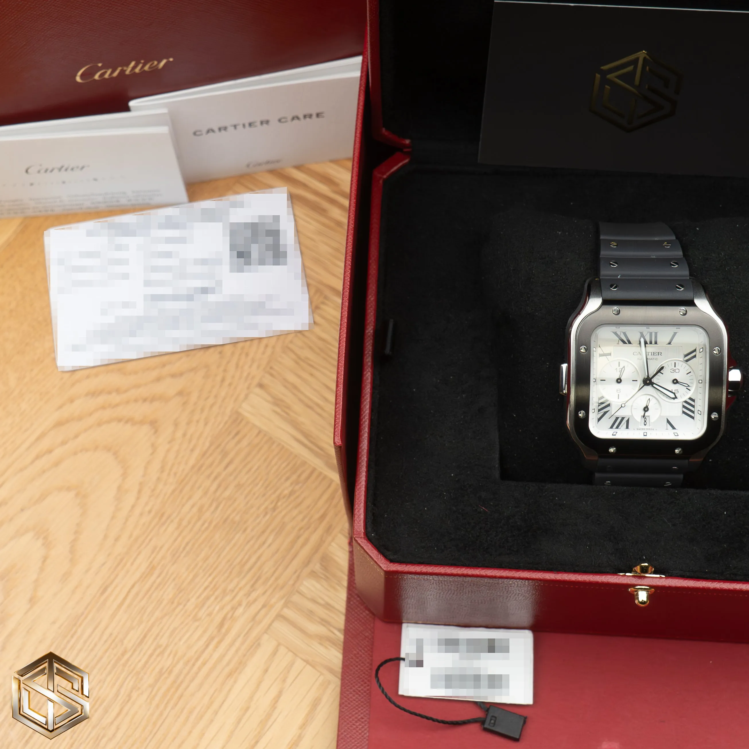 Cartier WSSA0017 Santos De Cartier Chronograph XL Silver Dial 2021 Watch