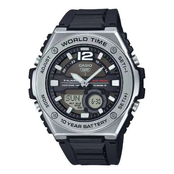 Casio Black Resin Strap Black Dial Quartz Watch for Gents - MWQ-100-1AVDF