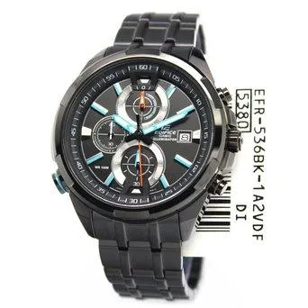 Casio Edifice Neon Illuminator Men's Chronograph Sport Watch EFR-536BK-1A2V